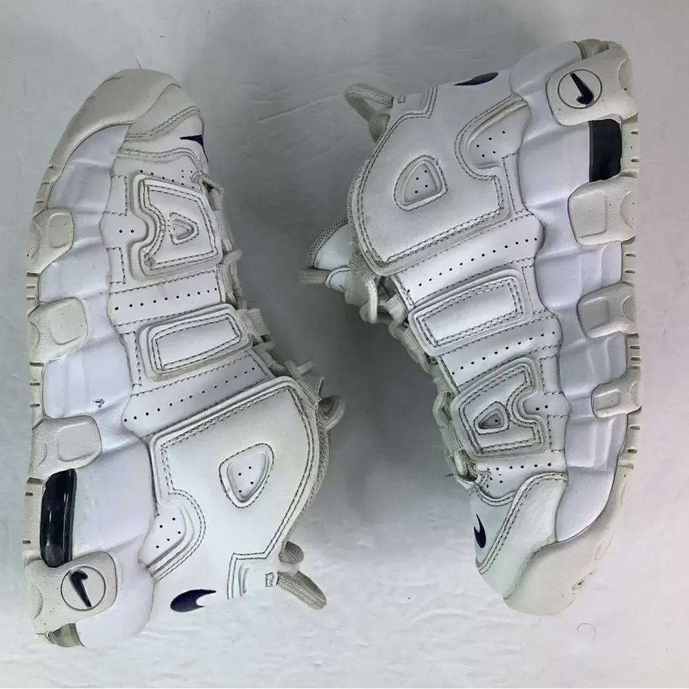 NIKE AIR MORE UPTEMPO WHITE ALL OVER LACE TIE DH9723- 100 US SZ 2.5Y